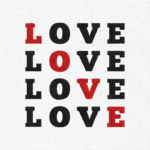 Love Embroidery Design - 5 Sizes