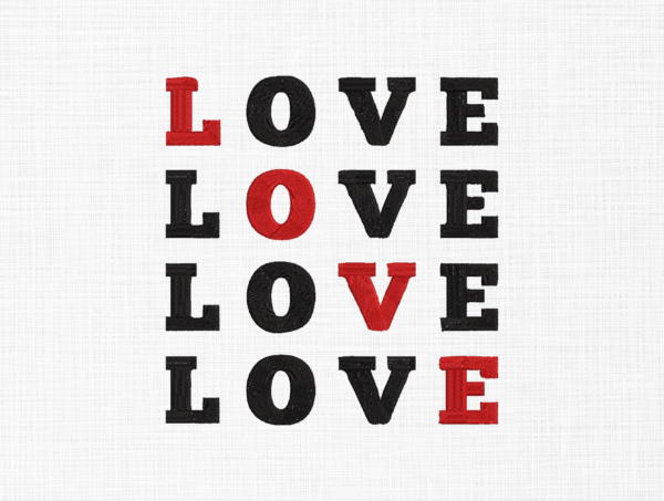 Love Embroidery Design - 5 Sizes