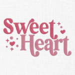 Sweet Heart Embroidery Design - 5 Sizes