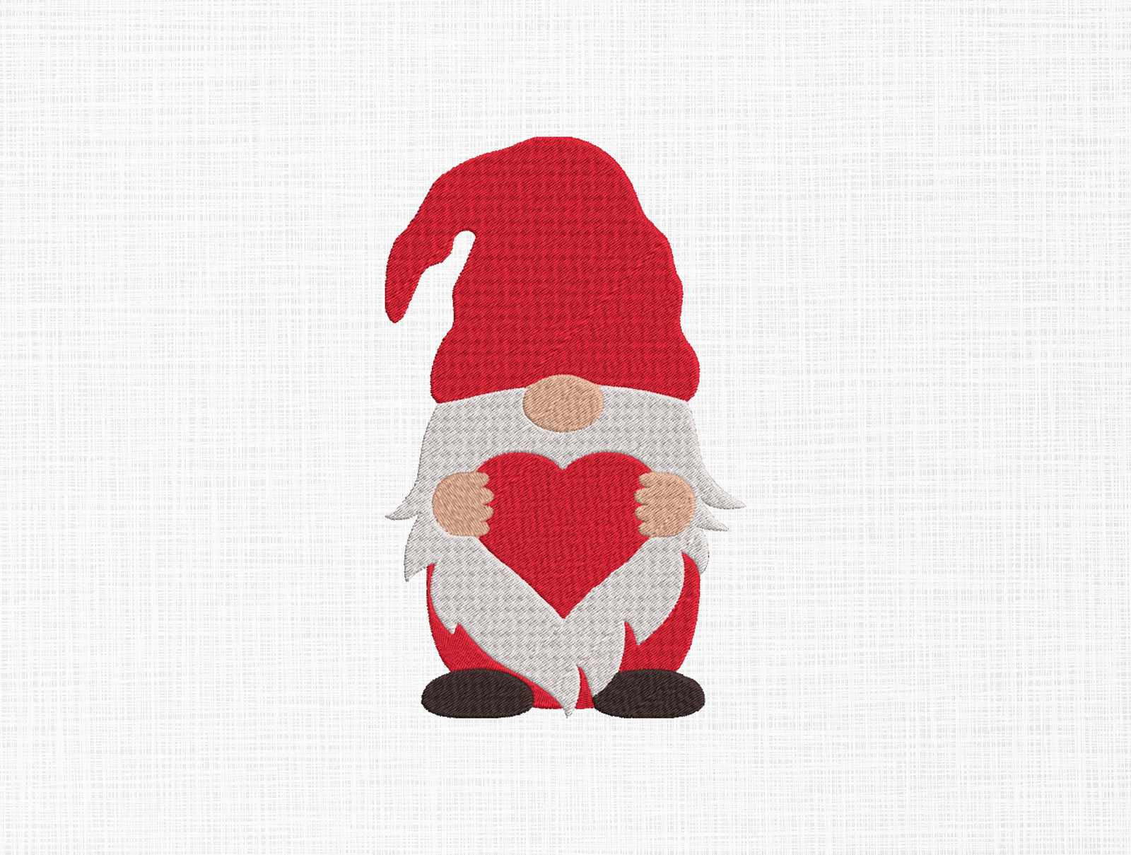 Valentine Gnome Embroidery Design - 5 Sizes