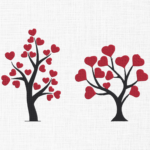 Heart Tree Embroidery  Design - 5 Sizes