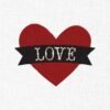 Valentine Heart Embroidery Design - 5 Sizes