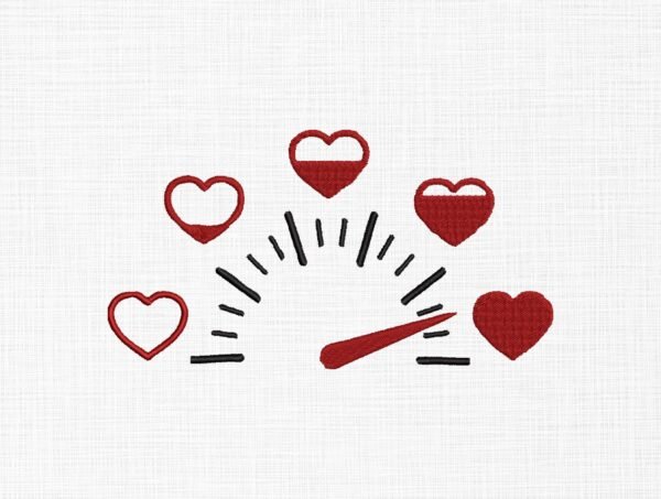 Valentine Compass Embroidery Design - 5 Sizes