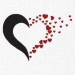Flying Valentine's Hearts Embroidery Design - 5 Sizes