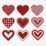 Hearts Bundle Embroidery Design - 5 Sizes