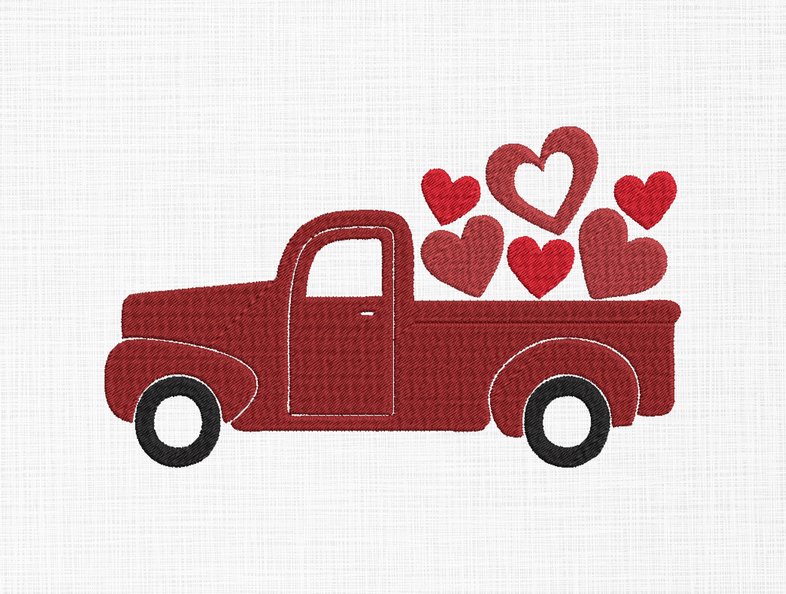 Valentine car Embroidery Design - 5 Sizes