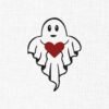 Valentine Ghost Embroidery Design - 5 Sizes