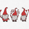 Valentines Gnomes Embroidery Design - 5 Sizes