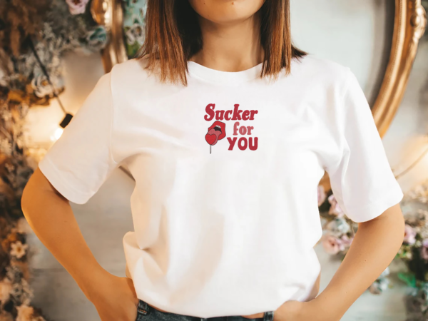Sucker for you Embroidery Design - 5 Sizes - Image 2