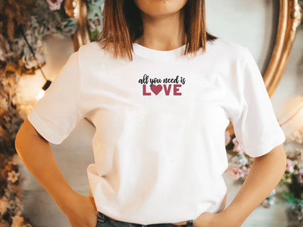 All you need is love Embroidery Design - 5 sizes - Image 2