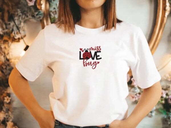 Miss Love Lady Bug Embroidery Design - 5 Sizes - Image 2