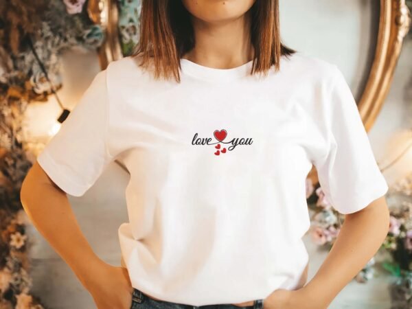Love You Embroidery Design - 5 Sizes - Image 2