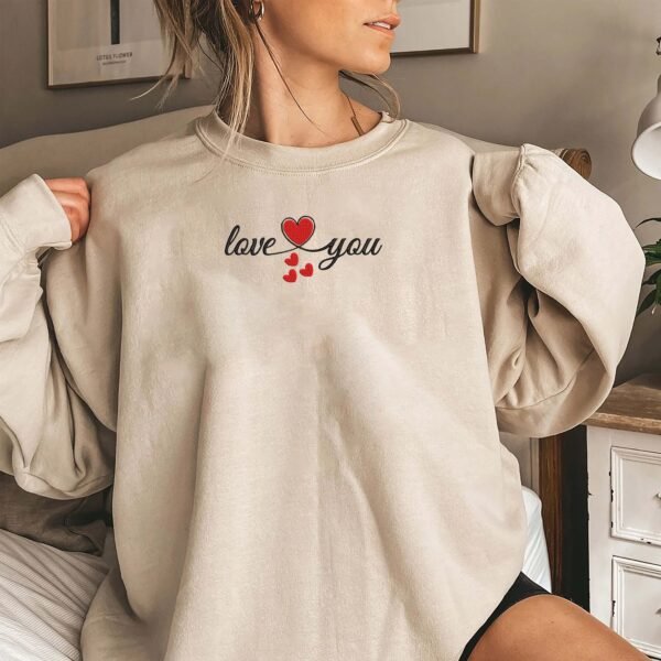 Love You Embroidery Design - 5 Sizes - Image 3