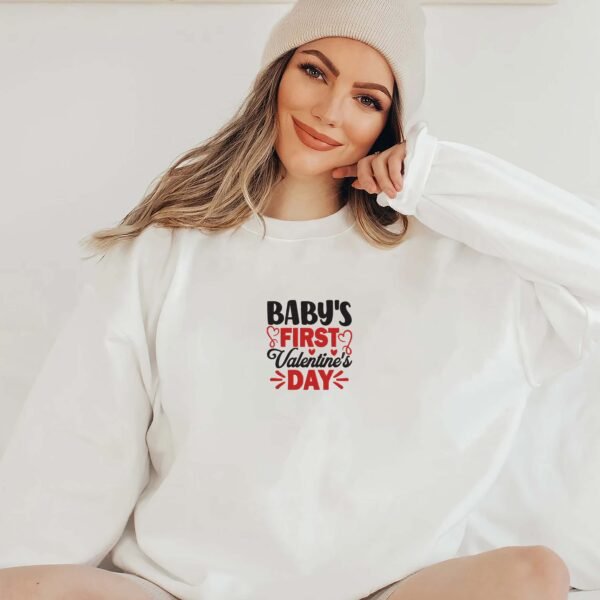 Baby's First Valentine's Day Embroidery Design -5 Sizes - Image 3
