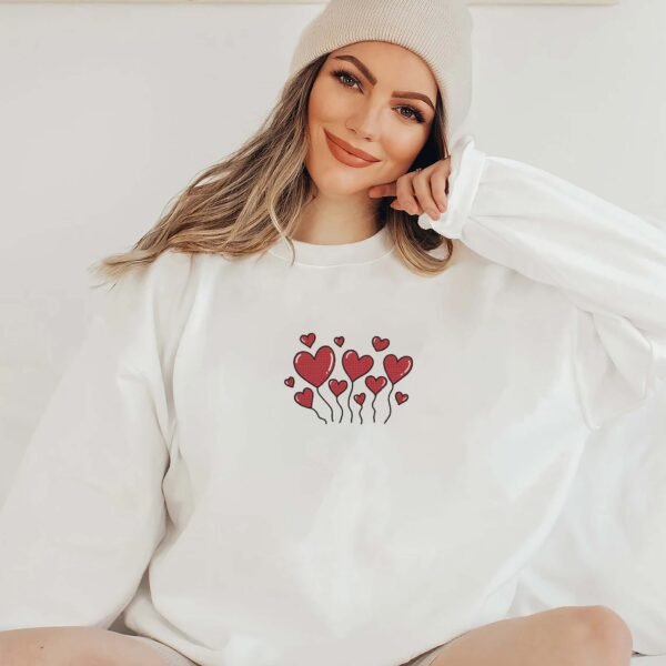 I Love You Heart Balloons Embroidery Design - 5 Sizes - Image 3