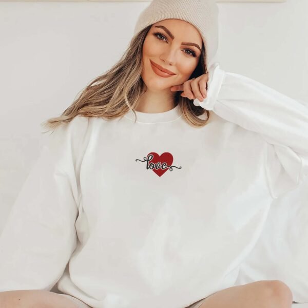 Love Heart Valentine Embroidery Design - 5 Sizes - Image 3