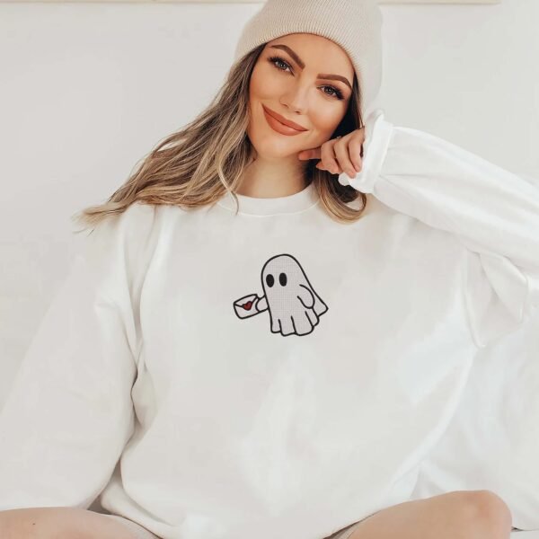 Cute Valentine Ghosts Embroidery Design - 5 Sizes - Image 3