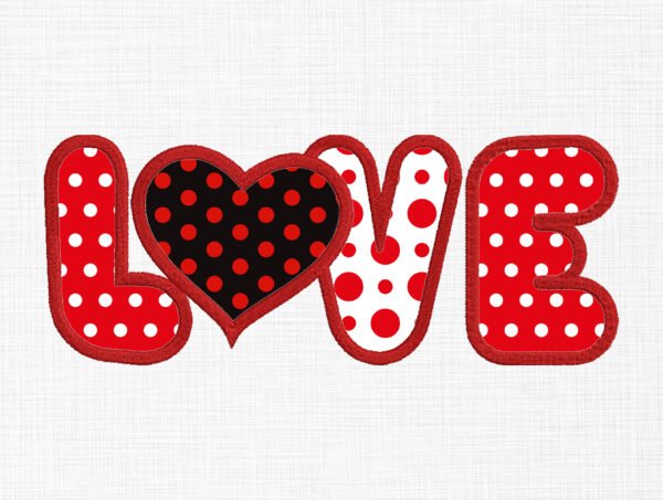 Love Embroidery Design - 5 Sizes - Image 2
